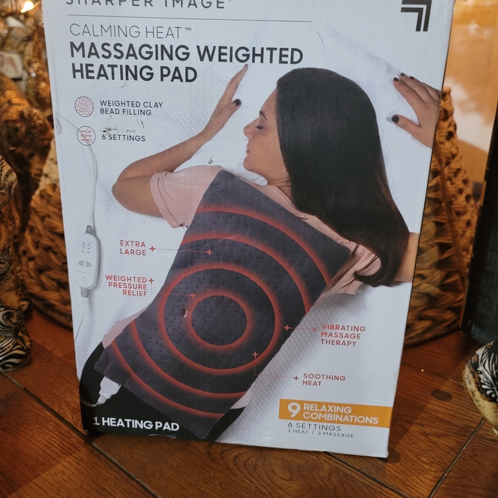 Massaging Weighted Heating Pad with Remote